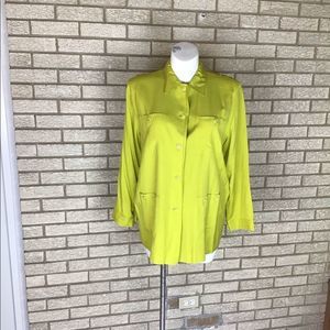 August Silk lose fitting 100% silk jacket size large.
